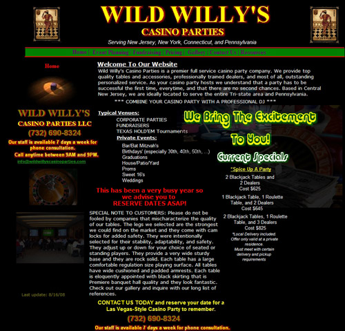 Wild Willys Casino Parties