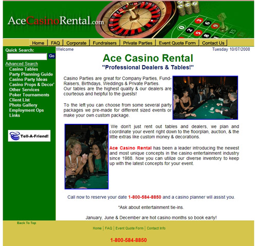 Ace Casino Rental