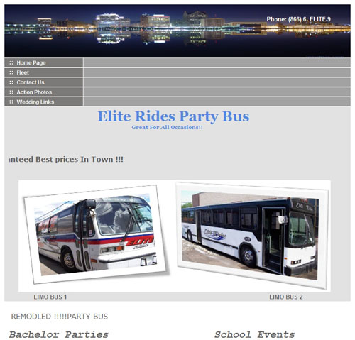 Elite Rides Party Bus
